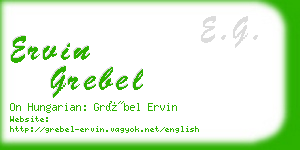ervin grebel business card